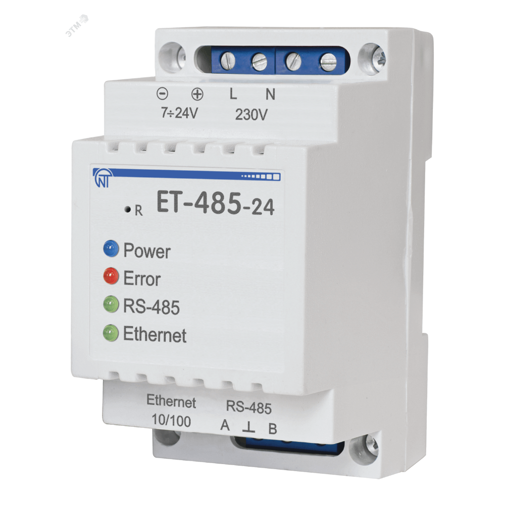 Преобразователь интерфейсов ЕТ-485-24 (Точка доступа к NT-Monitoring (Ethernet) Преобразователь интерфейсов ЕТ-485-24 (Точка доступа к NT-Monitoring (Ethernet)