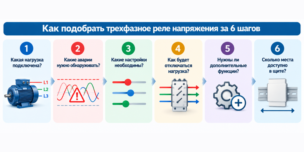 Как выбрать трехфазное реле напряжения по шагам.png