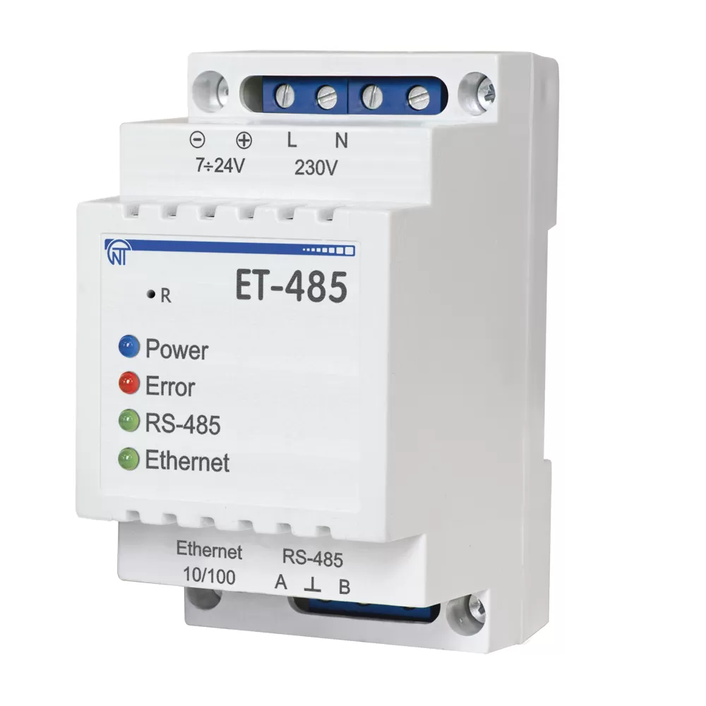Преобразователь интерфейсов ЕТ-485 (Точка доступа к NT-Monitoring (Ethernet) Преобразователь интерфейсов ЕТ-485 (Точка доступа к NT-Monitoring (Ethernet)