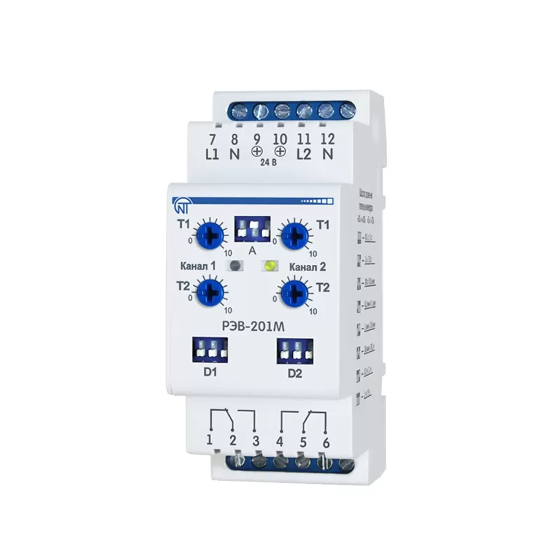 Двухканальное реле времени РЭВ-201М