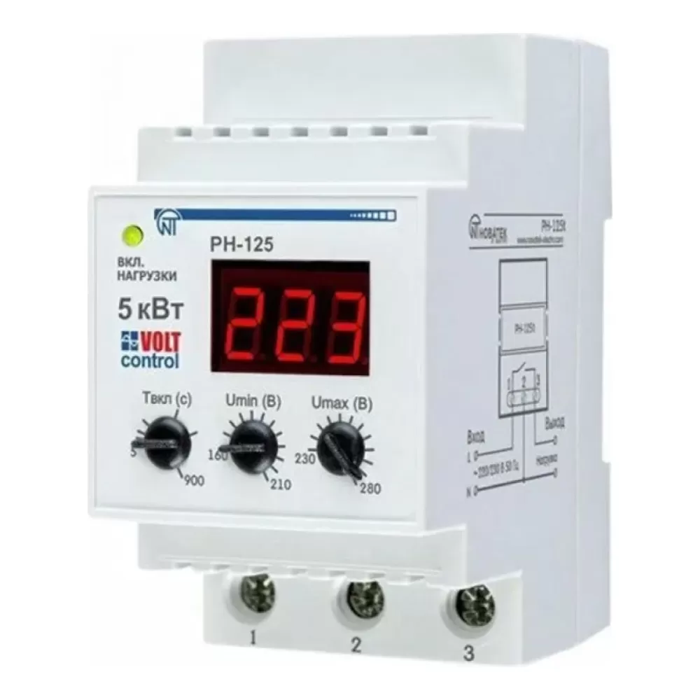 Реле напряжения РН-125 «Volt Control» 25А Реле напряжения РН-125 «Volt Control» 25А